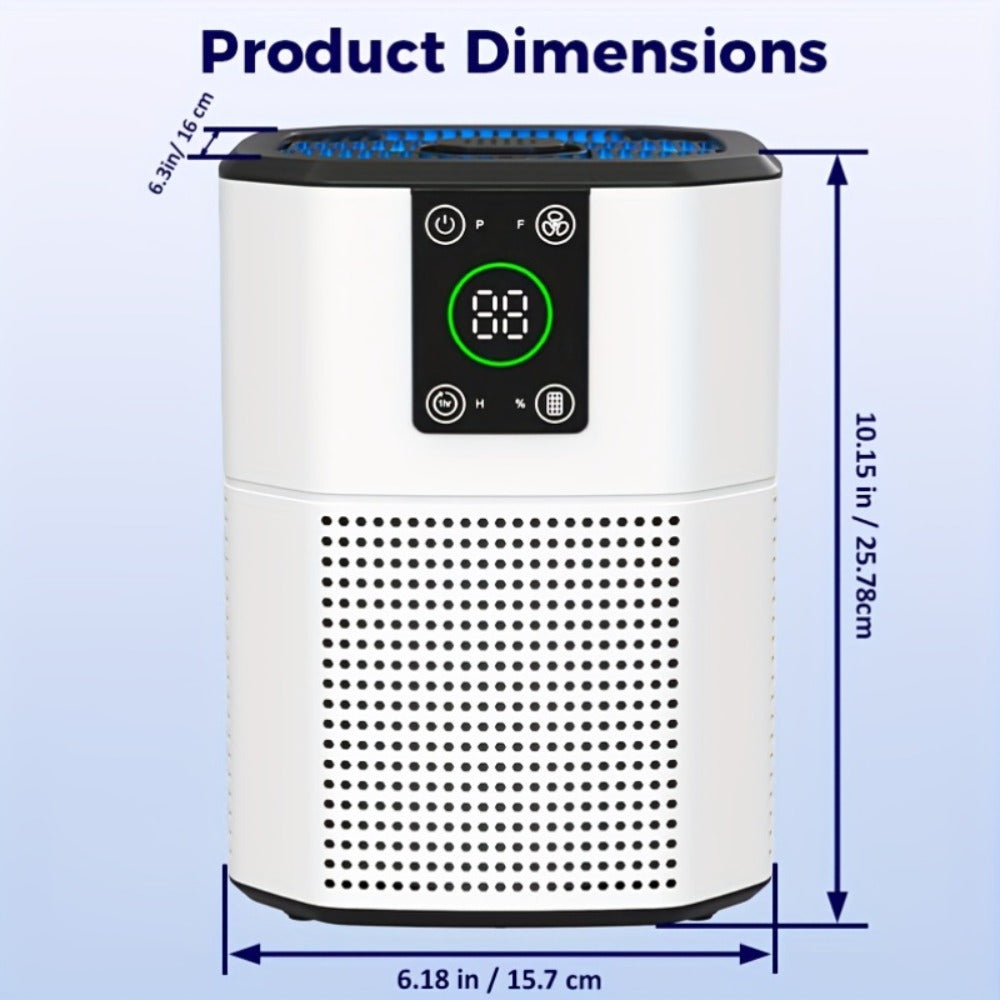 Pet Air Purifier for Home – ULPA Filter Removes Dust, Odor & Smoke, Quiet Sleep Mode, Ambient Light, 4 Modes & 9 Timer Settings for Bedroom, Office & Living Room