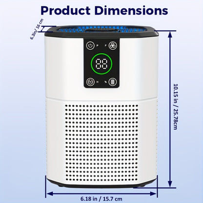 Pet Air Purifier for Home – ULPA Filter Removes Dust, Odor & Smoke, Quiet Sleep Mode, Ambient Light, 4 Modes & 9 Timer Settings for Bedroom, Office & Living Room