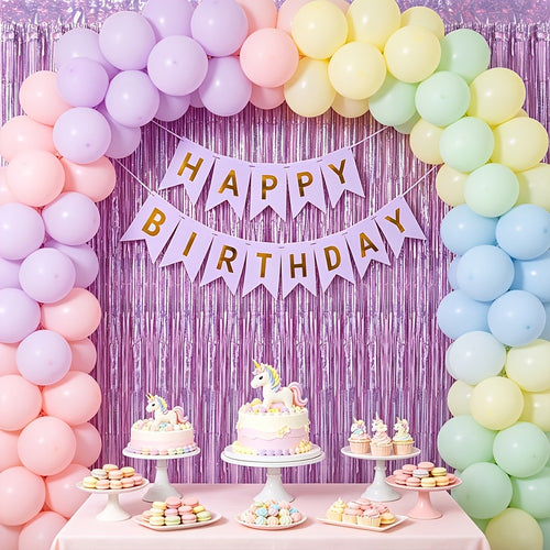 Metallic Tinsel Fringe Curtain Backdrop 5 Pack – Shimmering Foil Streamer for Birthday Party Decorations, Wedding, Bachelorette, Engagement, Halloween, Christmas Holiday Celebration Photo Prop