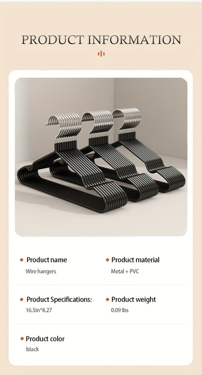 High Manganese Steel Non-Slip Clothes Hangers Thickened Heavy Duty Coat Suit Hangers Space Saving Closet Organizer