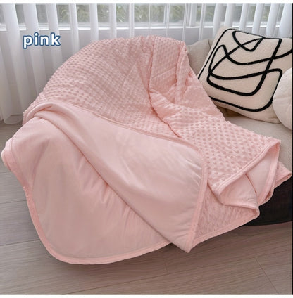 Cooling Blanket for Summer – Breathable Lightweight Throw with Soundwave Embossed Striped Design, 100% Polyester Machine Washable Blanket & Shawl for Bed, Sofa & Travel (Multiple Colors & Sizes)