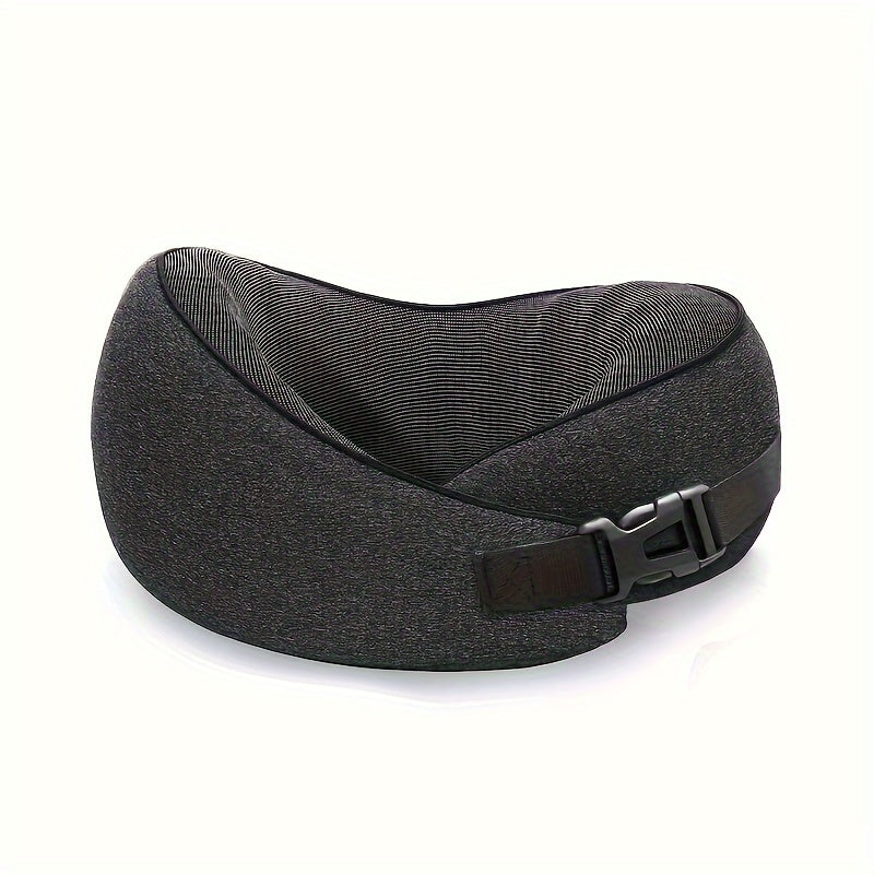 Memory Foam Travel Neck Pillow – Breathable Washable Cover for Airplane, Office, Car & Home Recliner