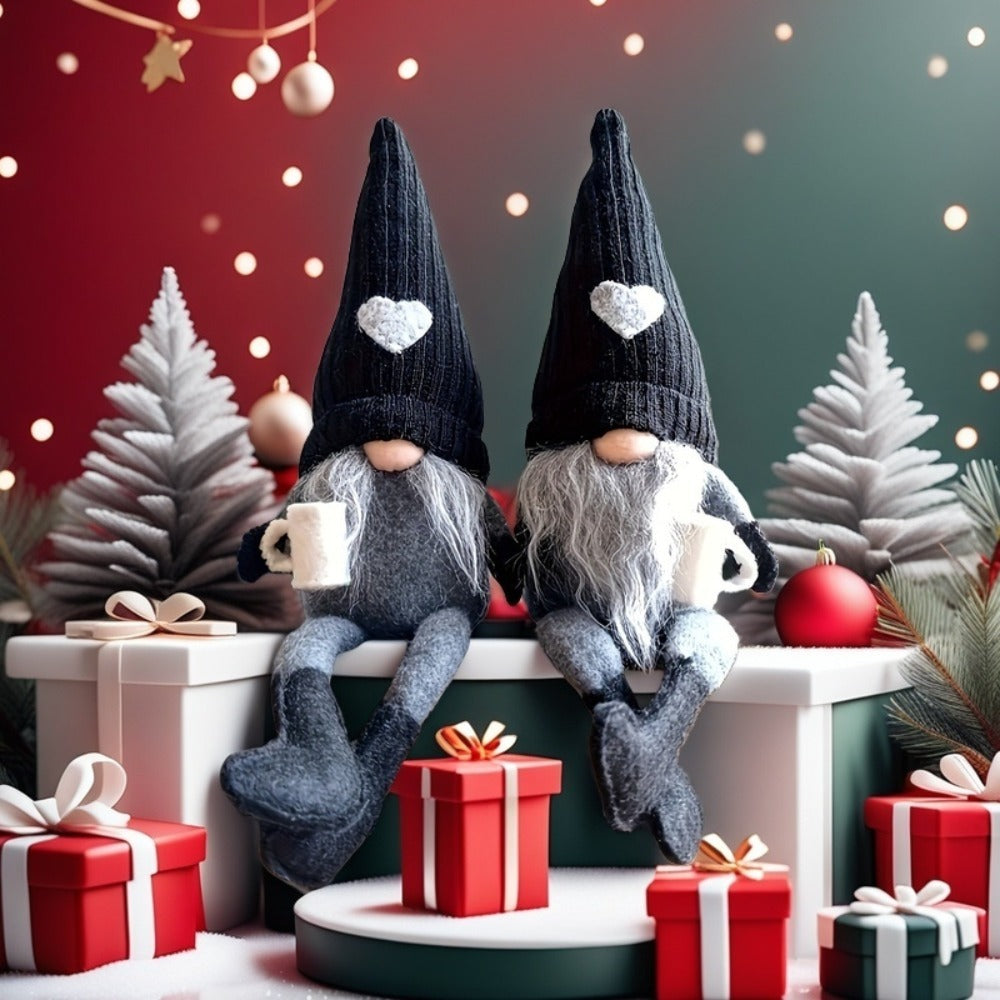 Gnome Home Decor 2pcs Set – Collectible Holiday Gnomes Figurines for Living Room, Bedroom, Office, Birthday & Party Decorations, Gifts for Men & Women