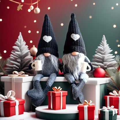 Gnome Home Decor 2pcs Set – Collectible Holiday Gnomes Figurines for Living Room, Bedroom, Office, Birthday & Party Decorations, Gifts for Men & Women