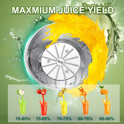 Centrifugal Juicer Machine 500W Wide 3" Feed Chute for Whole Fruits & Vegetables - Dual Speed, High Juice Yield, Stainless Steel, Dishwasher Safe Detachable Parts, Easy Clean Juicer for Healthy Living