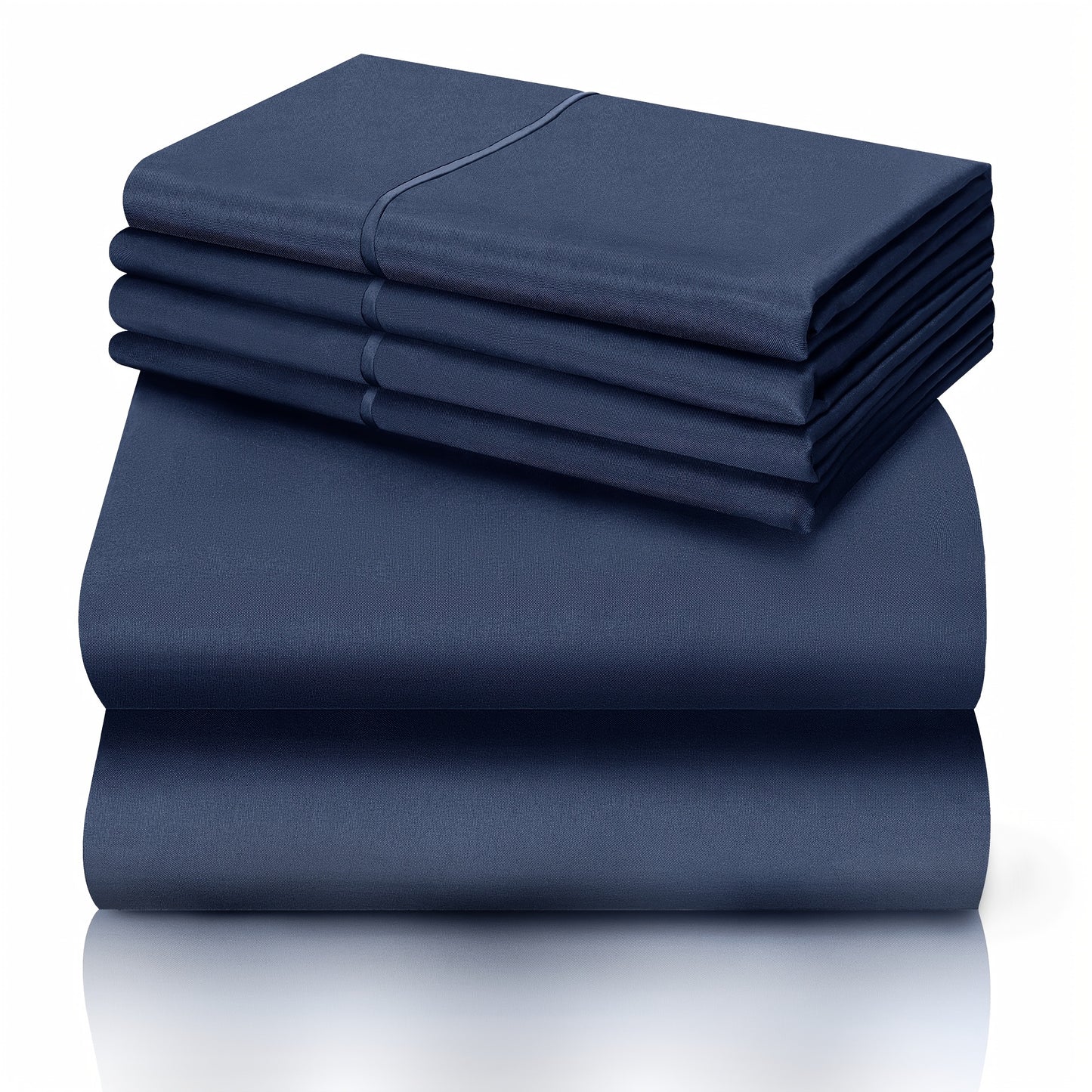 California King Sheet Set 6-Piece Breathable Cooling Bed Sheets Ultra-Soft Hotel Luxury Microfiber 18 Inch Deep Pocket Wrinkle Fade Resistant Flat Sheet Fitted Sheet 4 Pillowcases Multiple Colors