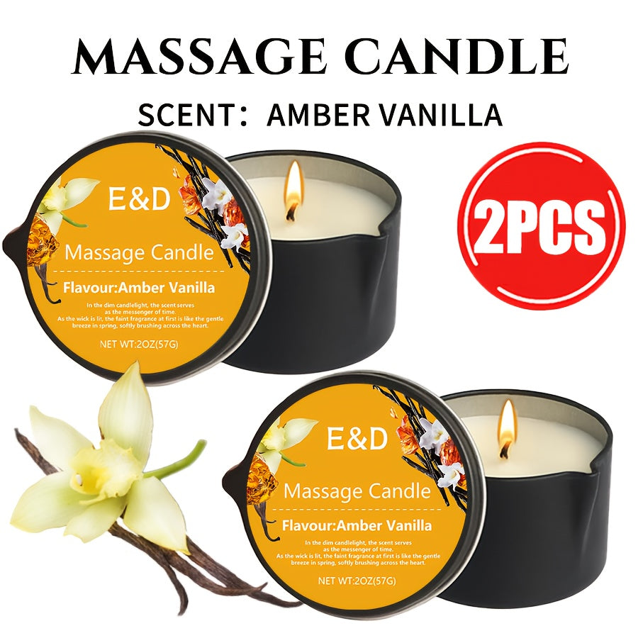 Massage Oil Candle 2-in-1 Soy Wax Scented Candle with Essential Oil Warm Moisturizing Body Lotion 20+ Scents Spa Pedicure Nail Salon Wedding Valentine Gift for Women