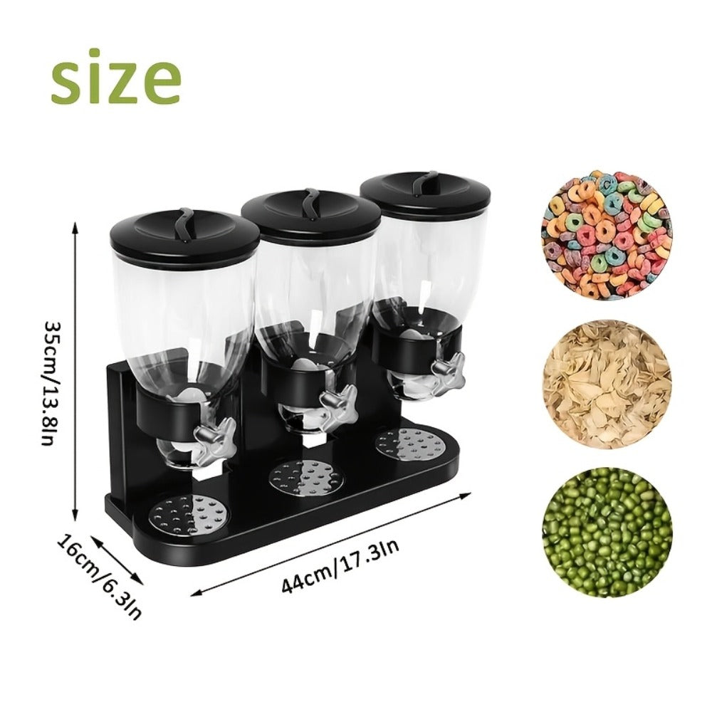Dry Food Dispenser & Candy Organizer with Spoon Bowl Lid – Countertop Snack Container for Pantry Kitchen 17.5 Oz