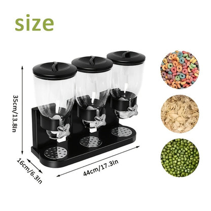 Dry Food Dispenser & Candy Organizer with Spoon Bowl Lid – Countertop Snack Container for Pantry Kitchen 17.5 Oz