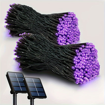 Solar LED Fairy String Lights IP65 Waterproof – 40FT or 80FT with 8 Lighting Modes for Independence Day, Christmas, Wedding, Garden & Yard – White, Warm White, Multi Color, Purple, Orange & Blue