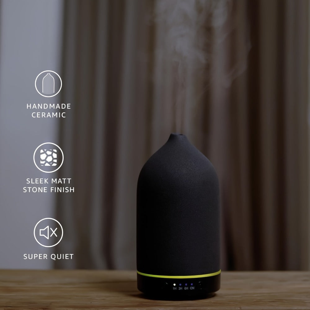 Essential Oil Diffuser Aromatherapy Humidifier with 7 Color LED Lights, Whisper-Quiet Operation, Auto Timer & Shut-Off, Cool Mist for Bedroom, Office, Yoga, Sleep — 200ml & 6.76oz Options