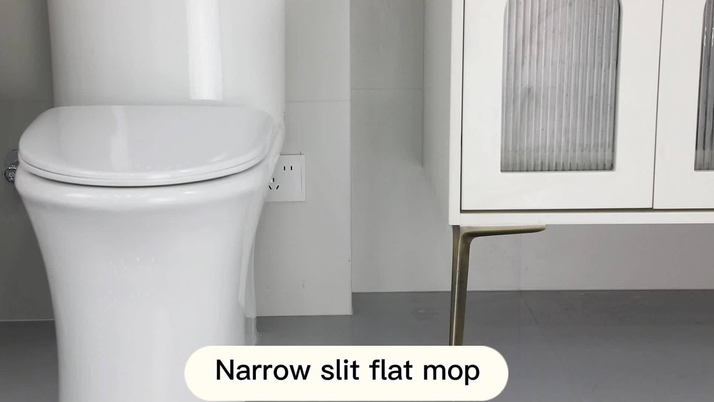 Spin Mop and Bucket Set with Wringer 360° Flat Mop Washable Microfiber Pads Long Handle for Hardwood Tile Laminate Floors Walls Windows Home Kitchen Bathroom