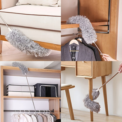 Microfiber Duster Kit with 100 Inch Extension Pole Extendable Bendable Washable Feather Duster for High Ceiling Fan Cobweb Blinds Furniture Car 9 Pack 12 Pack