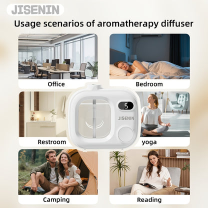 Essential Oil Diffuser Waterless Hanging Diffuser 5 Spray Modes 500mAh Rechargeable with Essential Oil Sets for Bedroom Office Hotel Kitchen Bathroom Desk Decor Aromatherapy Gift