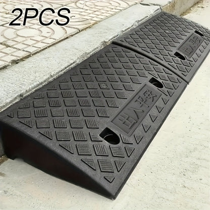 Curb Ramp Heavy Duty Plastic 3000 lb Portable Lightweight for Car SUV Motorcycle Bike Wheelchair Scooter Driveway Sidewalk Loading Dock Garage Outdoor Use Mobility Aid Ramp 2/4 Pack Black
