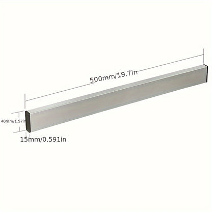 Magnetic Knife Holder Wall Mounted – Stainless Steel Punch-Free Knife Strip Rack for Kitchen, Holds Chef Knife Santoku Bread Knife, No-Drill Knife Bar for Home Restaurant Kitchen Organization