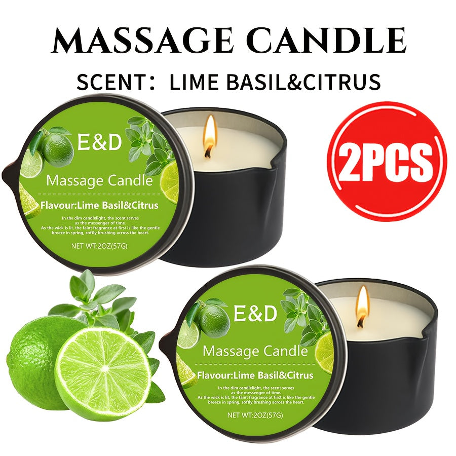 Luxury Soy Wax Candle 2-in-1 Massage Body Oil Essential Oil 20+ Scents 1pc 2pcs 6pcs Warm Moisturizing Lotion Spa Nail Salon Wedding Valentine Christmas Gift