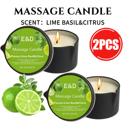 Luxury Soy Wax Candle 2-in-1 Massage Body Oil Essential Oil 20+ Scents 1pc 2pcs 6pcs Warm Moisturizing Lotion Spa Nail Salon Wedding Valentine Christmas Gift