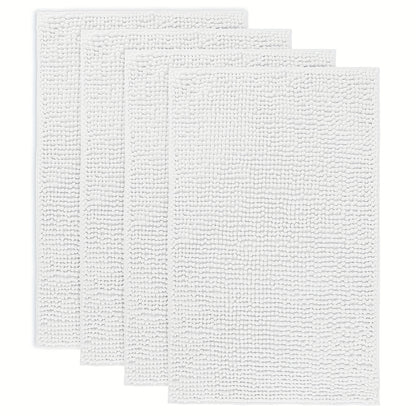 Chenille Bath Rug Extra Thick Soft Absorbent Non-Slip Bathroom Mat Machine Washable, Multiple Sizes & Colors