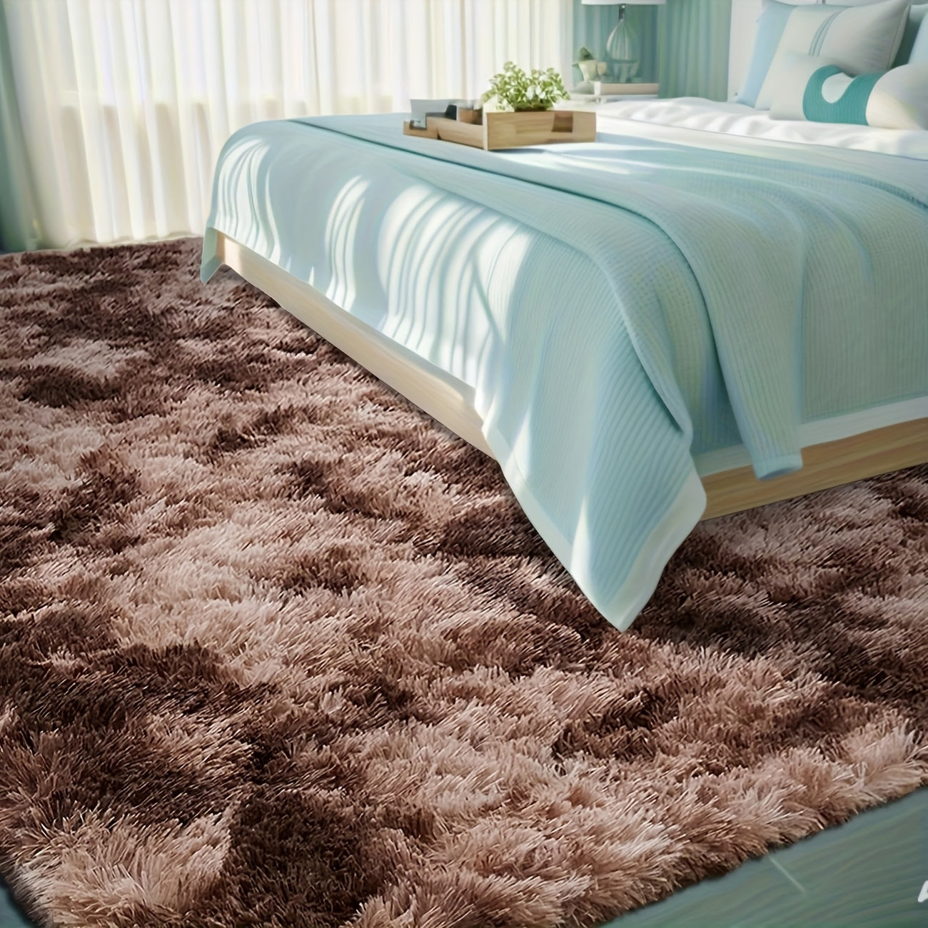 Fluffy Area Rug Large Soft Shag Carpet for Living Room Bedroom – Non-Slip Ultra Thick Plush Floor Mat, Multiple Sizes & Colors, Home Decor