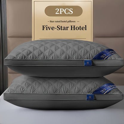 Queen Size Pillows for Side Sleepers – 800g Heavyweight Hotel Collection, Hypoallergenic Down Alternative, Ultra-Plush & Resilient, Machine Washable 20x30 Inches – Available in 1, 2 & 4 Pack (White/Gray)