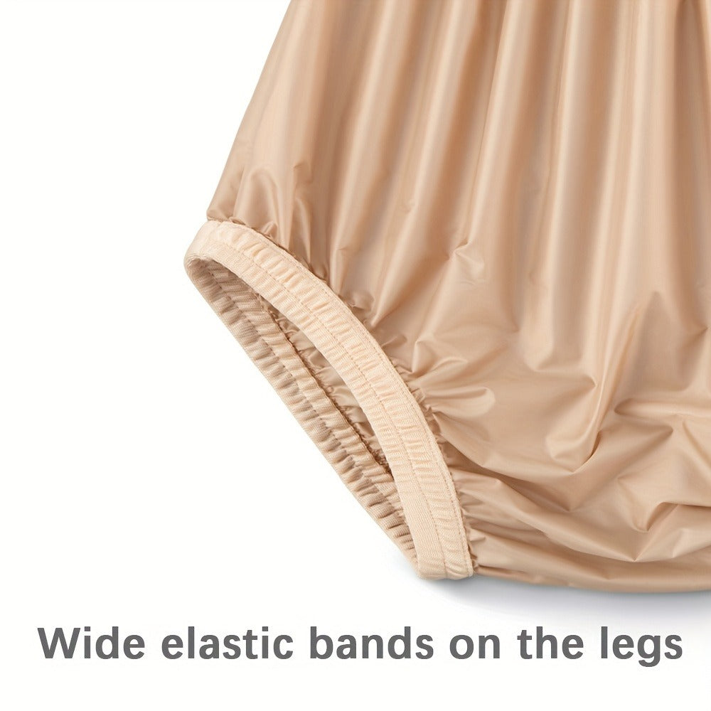 Adult Diaper Cover Waterproof Reusable Incontinence Pants – Noiseless Soft Nylon Pull-On Leak Protection Underwear for Day & Night, Sizes S-4XL