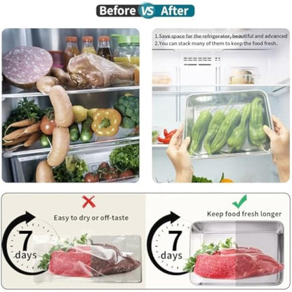 Food Storage Containers with Lids Set of 6 Stainless Steel Meal Prep Containers Airtight Leak Proof Refrigerator Safe Dishwasher Microwave Safe Lunch Box
