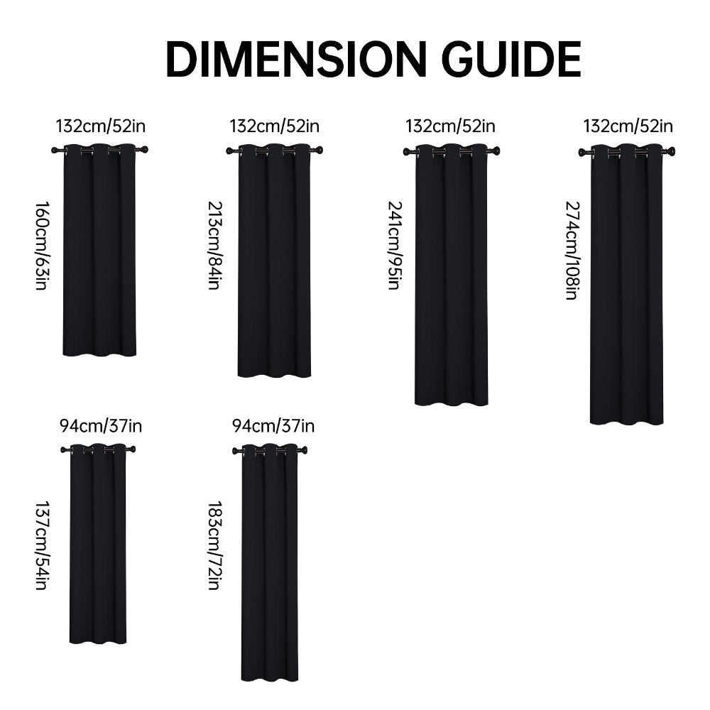 Blackout Curtains 4 Panels – 100% Light Blocking Thermal Insulated Soundproof Privacy Window Curtains for Bedroom Living Room