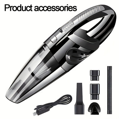Handheld Vacuum Cleaner Cordless Portable USB Rechargeable Strong Suction Aluminum Fan Blade Mini Vacuum for Car Interior Home Office Desk Crevice Sofa Pet Hair Dust Crumbs
