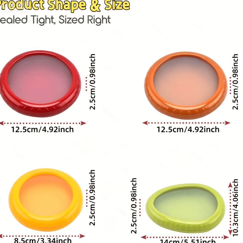 Silicone Food Storage Container Set – Reusable Produce Saver for Avocado, Onion, Tomato, Lemon, Garlic & Potato – Fridge-Safe Vegetable & Fruit Preservation Boxes, Reduce Food Waste