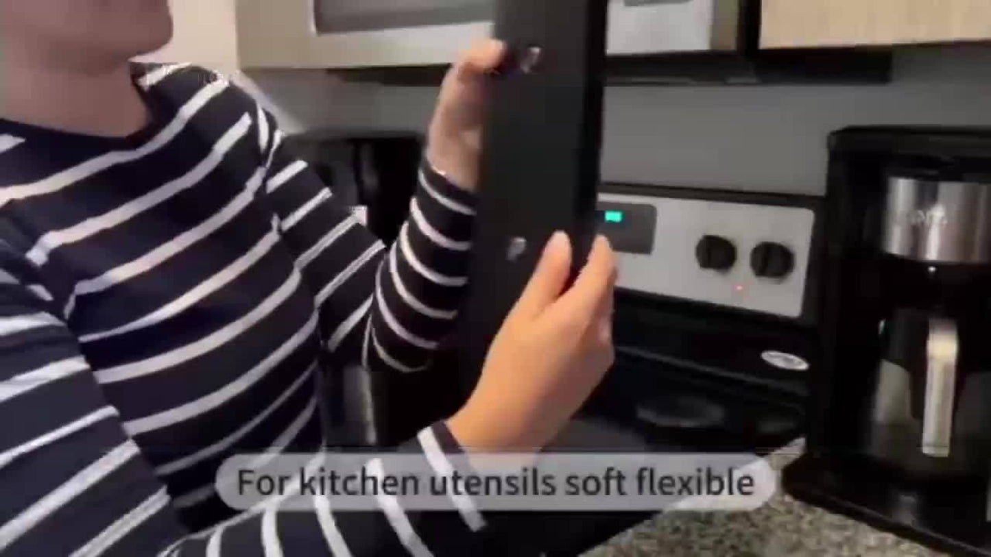 Silicone Stove Organizer Rack with Suction Cups | Heat-Resistant, Dishwasher-Safe Spice Holder for Kitchen Countertop – 30 Inch