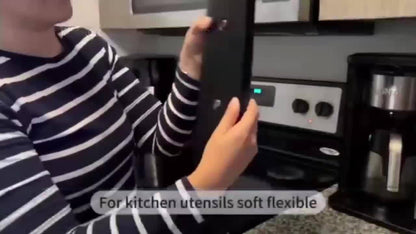 Silicone Stove Organizer Rack with Suction Cups | Heat-Resistant, Dishwasher-Safe Spice Holder for Kitchen Countertop – 30 Inch