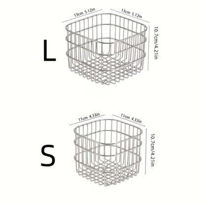 Storage Basket Open Weave Organizer – Multi-Purpose Woven Bin for Bathroom Shelf Kitchen Desk Bedroom Home Organization Sturdy Sleek Design