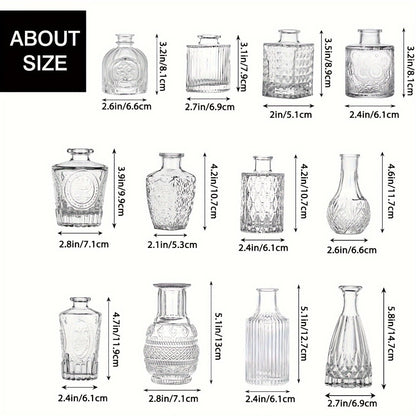 Glass Bud Vases Bulk Set – Clear Flower Vases for Wedding Table Centerpieces, Home Decor, Birthday, Anniversary & Holiday Party Decorations
