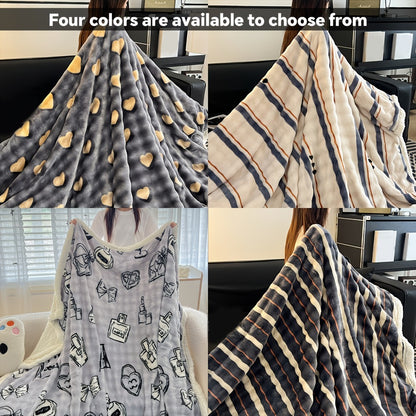 400-450gsm Heavyweight Flannel Blanket – Thick Warm Woven Throw for Bed, Sofa & Bedroom, Machine Washable, 16 Patterns, 4 Sizes