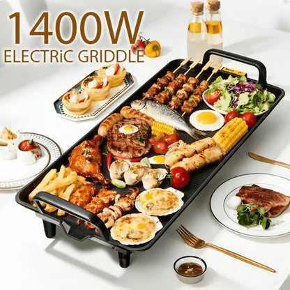 Electric Griddle with Non-Stick Coating - Large Submersible Cooking Surface, Make 15 Eggs at Once, Hassle-Free Cleanup, 2 Sizes Available - Perfect for Breakfast, Pancakes & Family Cooking