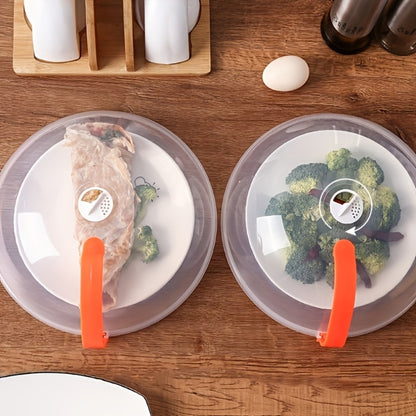Microwave Food Cover Splash Guard 2 Pack with Steam Vent and Handle BPA-Free Plastic Splatter Guard Lid for Microwave Oven Kitchen Cooking Easy to Clean Reusable