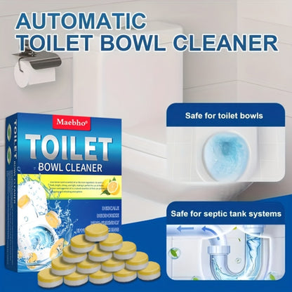 Cleaning Tablets – Lemon Scented Toilet Cleaner Tablets for Stain & Urine Removal, Deodorizing Bowl Cleaner | Coffee Machine Cleaning Tablets for Deep Descaling & Stain Removal