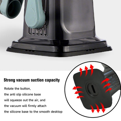 Rotary Vegetable Chopper Cheese Grater 5 Interchangeable Drum Blades Suction Base Ergonomic Handle for Cheese Vegetables Nuts Slicing Shredding