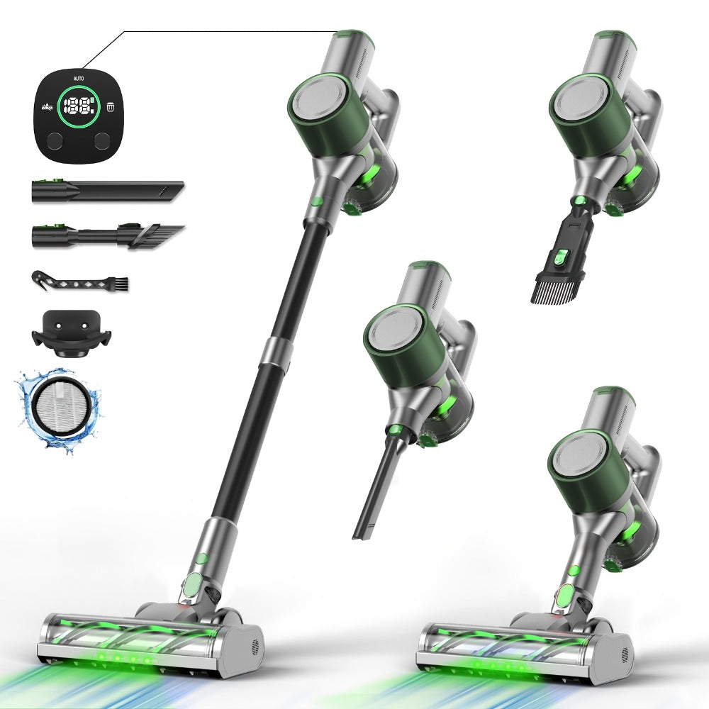 Cordless Stick Vacuum Cleaner 56-68Kpa – Lightweight 8-in-1 Handheld Vacuum with Rechargeable Battery, 45 Min Runtime for Hard Floors, Carpets & Pet Hair