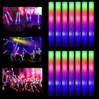 LED Glow Sticks Party Set – Foam Glow Sticks with 3 Light Modes, Glow Glasses, Headbands & Finger Lights for Rave, Wedding, Birthday, Concert, Halloween, Christmas & New Year Party Supplies, 11/36/52pcs