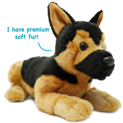 German Shepherd Stuffed Animal 15 Inch Plush Toy - Realistic Soft Dog Plushie Gift for Kids, Gretchen The German Shepherd by Viahart