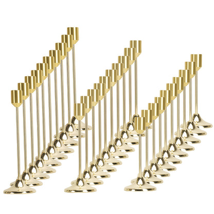 Metal Cone Candle Holders 30-Pack – Elegant Taper Candle Holder Set for Christmas, Halloween, Weddings & Parties – Polished Finish Tabletop Decor for Home, Hotel & Events