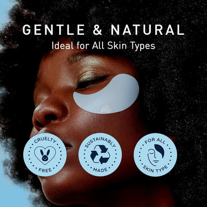 Collagen Eye Patches 60pcs with Caffeine & Niacinamide Under Eye Mask for Dark Circles Puffiness Tightening Intense Hydration Anti-Aging Eye Care for Women Men