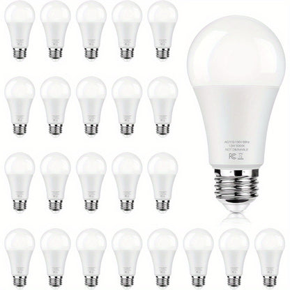 LED Light Bulbs 100W Equivalent A19 13W E26 Base 1500 Lumens Super Bright Non-Dimmable No Flicker Bulb for Home Bedroom Office Lamp 3000K Warm White 5000K Daylight 12 Pack 24 Pack
