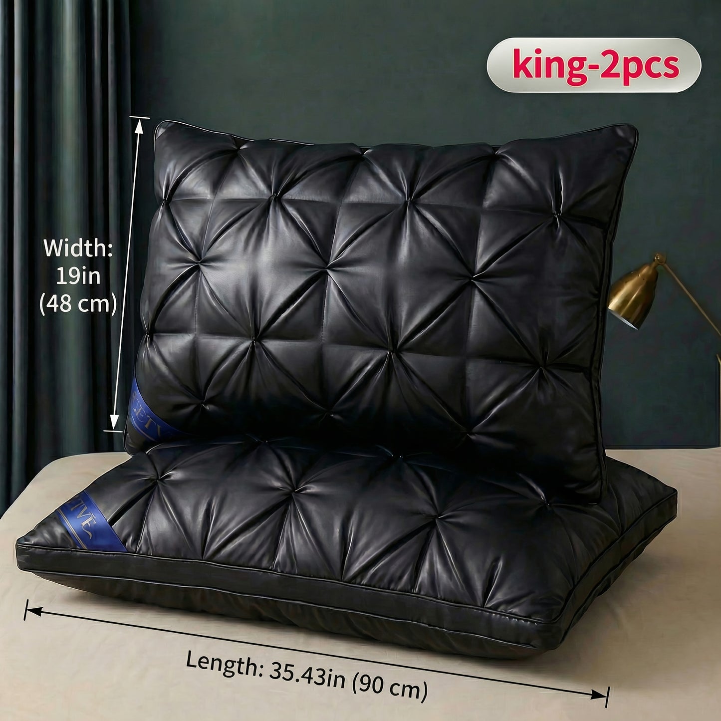Pillows 2 Pack Queen King Size – Luxury Hotel Quality Deep Sleep Neck Support Pillow High Fluffiness Soft Breathable Fabric All Season Bed Pillow Set
