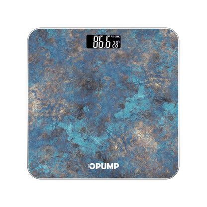 OPUMP Bathroom Scale 400lb – Highly Accurate Digital Body Weight Scale with Backlit LED Display, Batteries Included, Measures up to 400lb/180kg, Multiple Colors – Black Marble, Bronze, Sapphire & More