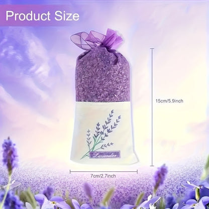 Lavender Scented Sachets Bags for Drawer Wardrobe Closet Car Fragrance - 5A Grade Fresh Purple Lavender Aroma Home Freshener Moth Repellent Gift Set 5pcs or Trial Pack