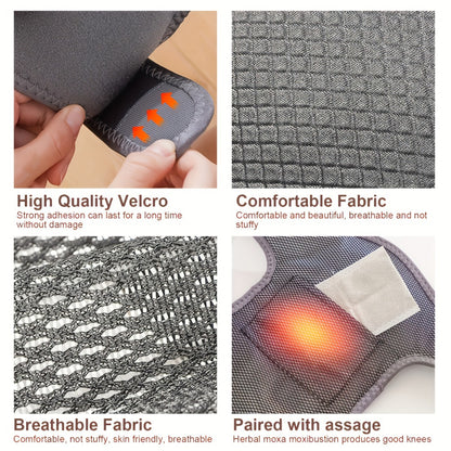 Heated Knee Massager Brace – Wireless Electric Knee Pad with Heat & Vibration, USB Rechargeable Warm Massage Knee Support Wrap for Arthritis, Joint Pain Relief, Men & Women