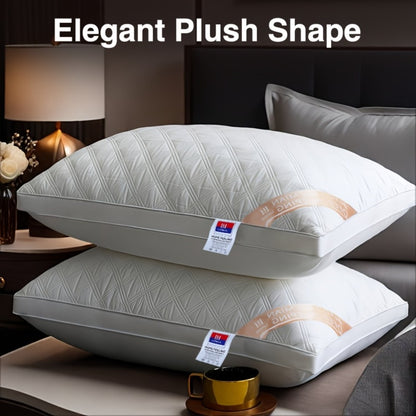 Queen Size Pillows for Side Sleepers – 800g Heavyweight Hotel Collection, Hypoallergenic Down Alternative, Ultra-Plush & Resilient, Machine Washable 20x30 Inches – Available in 1, 2 & 4 Pack (White/Gray)